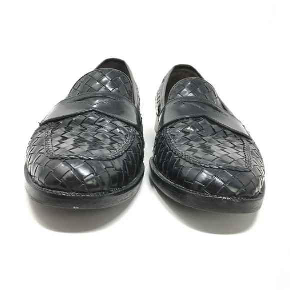 Bragano Cole Haan Loafers Shoes Sz 9.5 Black Woven